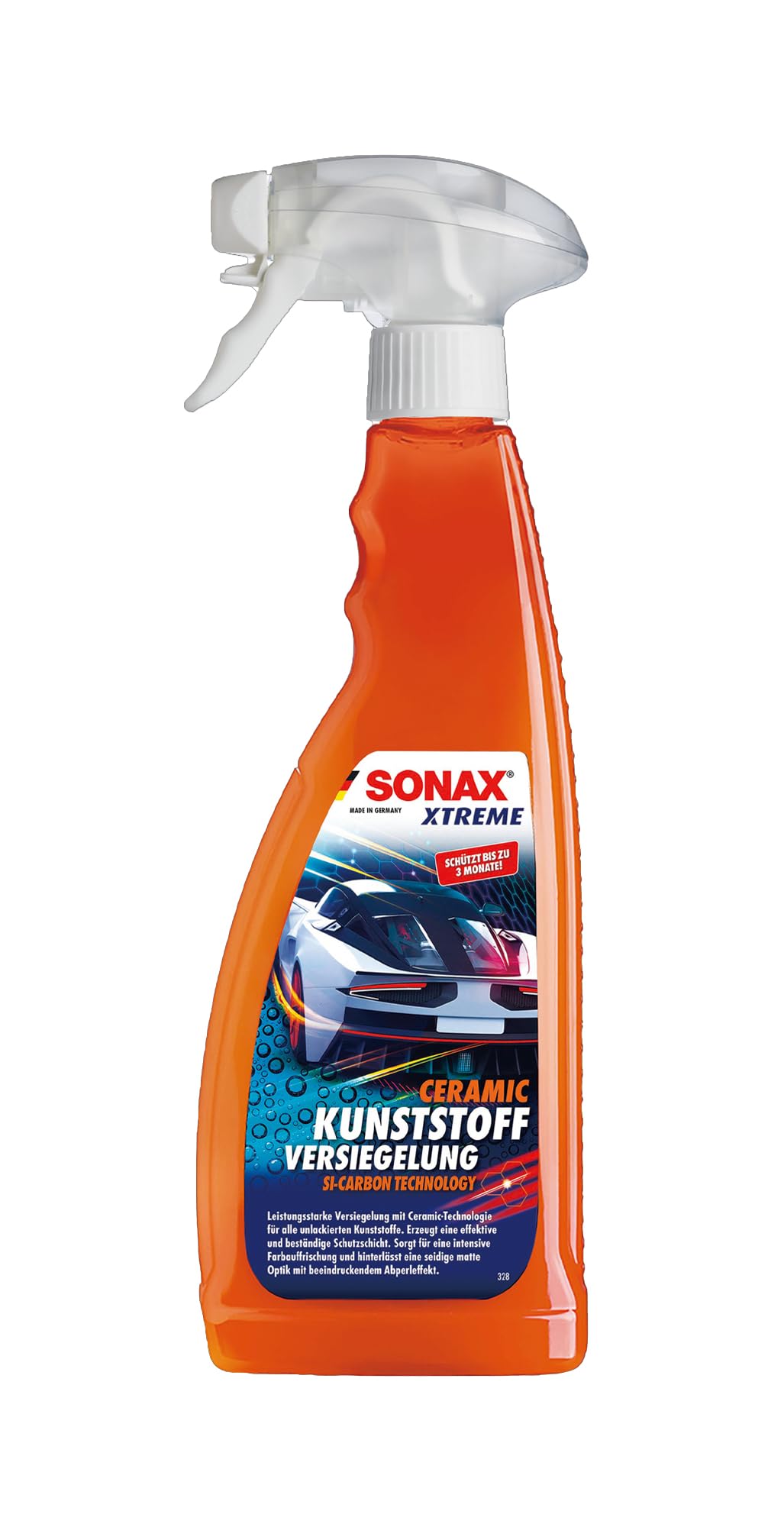 SONAX Xtreme Ceramic Plastic Sellador (750 ml) | Cuida Plásticos, Intensa Renovación de Color y Defensa de la Pintura | 