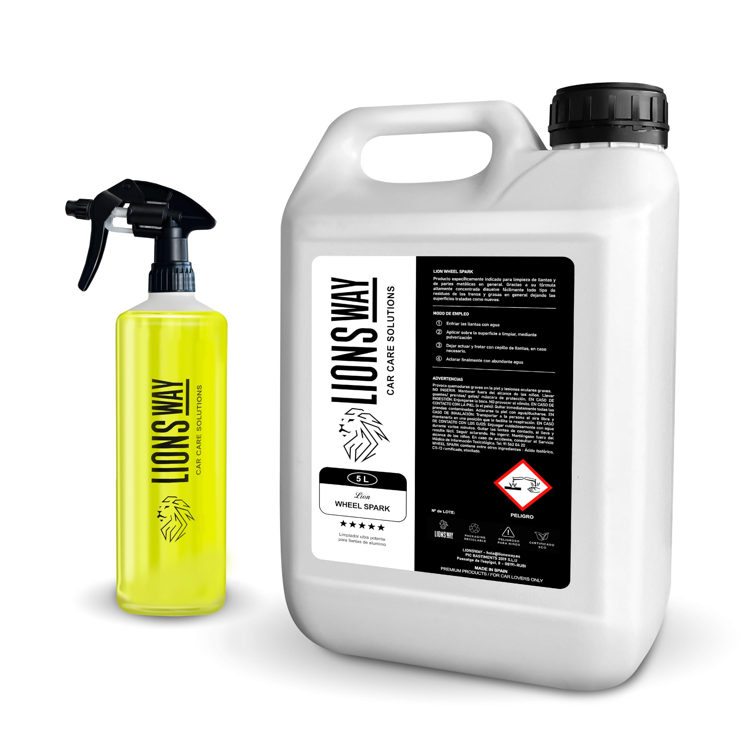  Limpia Llantas Coche Moto Instantáneo 5 Litros Limpiador Profesional
| Descontaminante Limpia Desengrasa Abriillumanta 